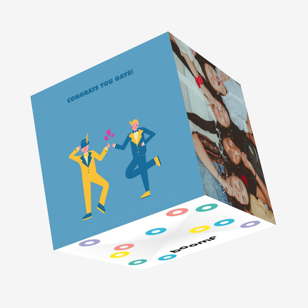 Gay Wedding Confetti-exploding Greetings Card