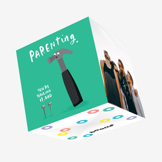 Cute Hammer Nailing It Father's Day Confetti-exploding Greetings Card