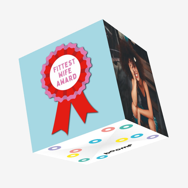 Fittest Wife Award Confetti-exploding Greetings Card