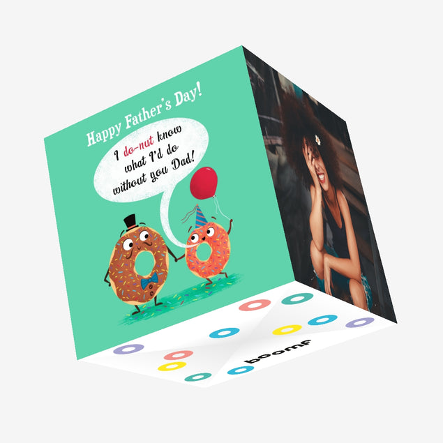 Donut Fathers Day Confetti-exploding Greetings Card