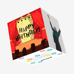 Musical Theatre Happy Birthday Confetti-exploding Greetings Card