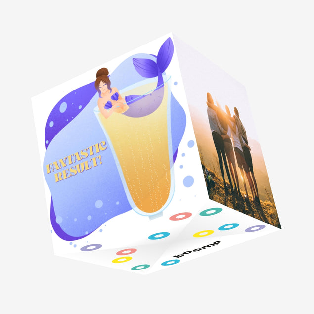 Mermaid In Champagne Fantastic Result Confetti-exploding Greetings Card