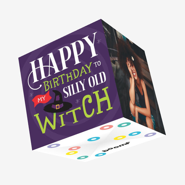 Happy Birthday My Silly Old Witch Confetti-exploding Greetings Card