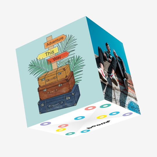 Adventure This Way Confetti-exploding Greetings Card