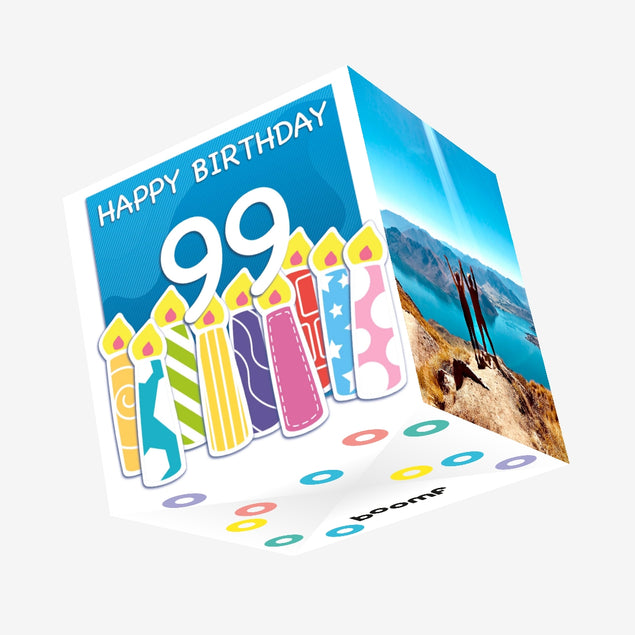 Happy 99th Birthday Confetti-exploding Greetings Card
