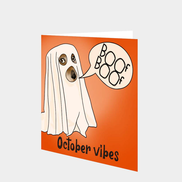 Boof Boof Dog Halloween Card