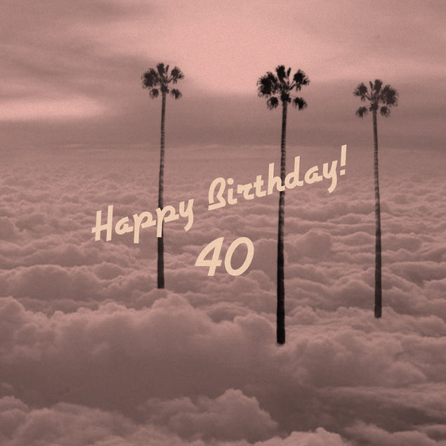 Happy Birthday Palm Trees In Clouds