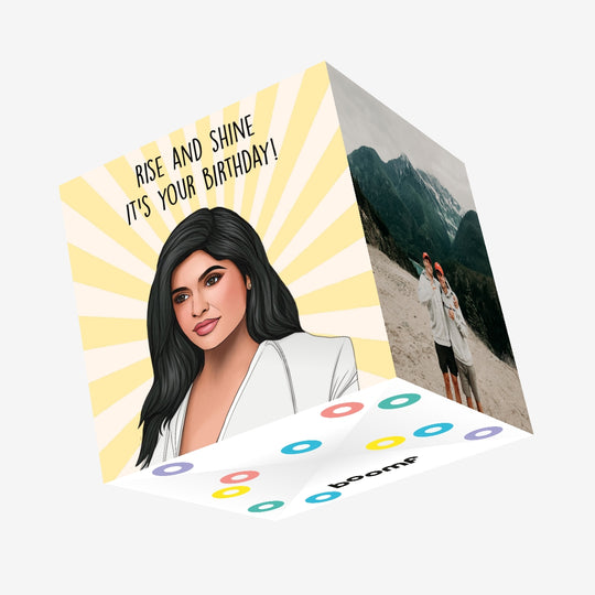 Kylie Rise and Shine Confetti-exploding Greetings Card