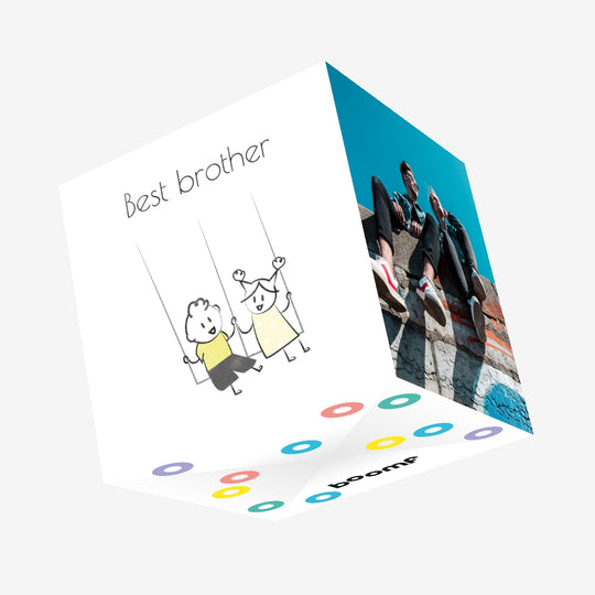 Best Brother Confetti-exploding Greetings Card