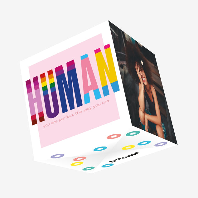 Human You Are Perfect Confetti-exploding Greetings Card
