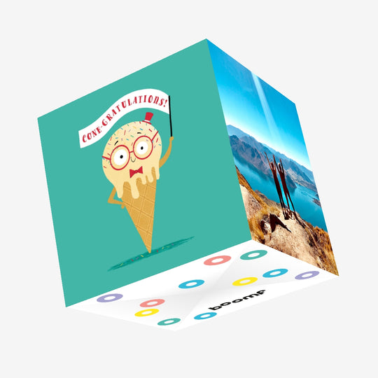 Cone-Gratulations Ice Cream Confetti-exploding Greetings Card
