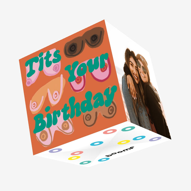 Tits Your Birthday Confetti-exploding Greetings Card