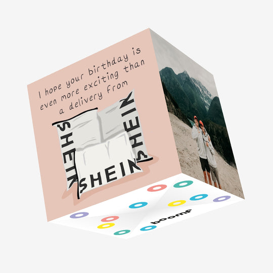 Shein Delivery Birthday Confetti-exploding Greetings Card