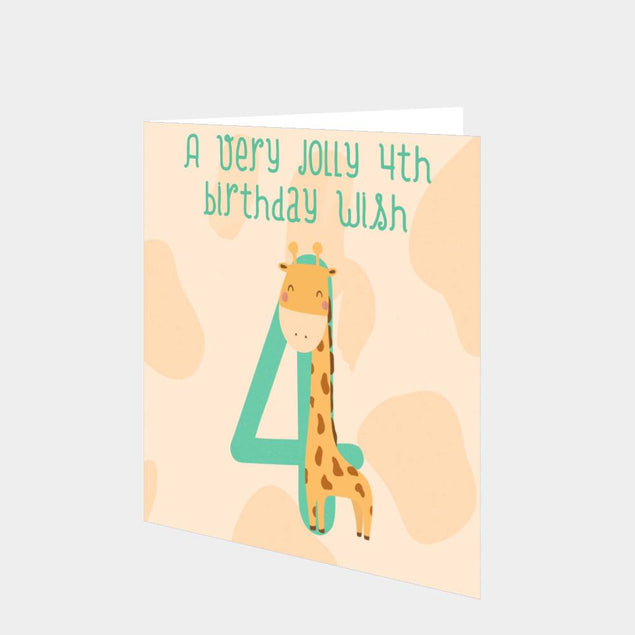 4th Birthday Wish Card