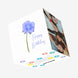 Blue Lovely Flower Happy Birthday Confetti-exploding Greetings Card