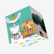 Cool Lama Happy Birthday Confetti-exploding Greetings Card