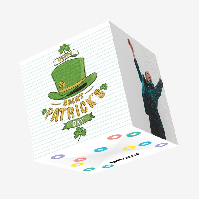Big Leprechaun Hat St. Patrick's Day Confetti-exploding Greetings Card