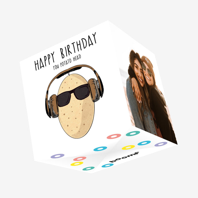 Potato Head Happy Birthday Confetti-exploding Greetings Card