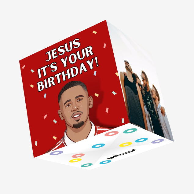 Jesus It's Your Birthday! Gabriel Jesus Arsenal Confetti-exploding Greetings Card