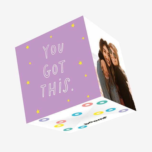 You got this Confetti-exploding Greetings Card
