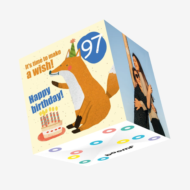 Make a Wish 97th Birthday Confetti-exploding Greetings Card