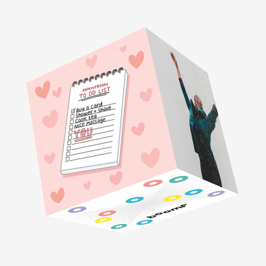 Anniversary To Do List Confetti-exploding Greetings Card