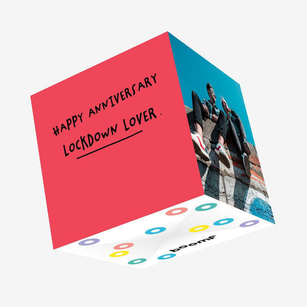 Happy Anniversary Lockdown Lover Confetti-exploding Greetings Card