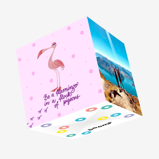 Be A Flamingo Sassy Flamingo Confetti-exploding Greetings Card