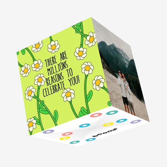 There Are Million Reasons To Celebrate You Flowers Mother's Day Confetti-exploding Greetings Card