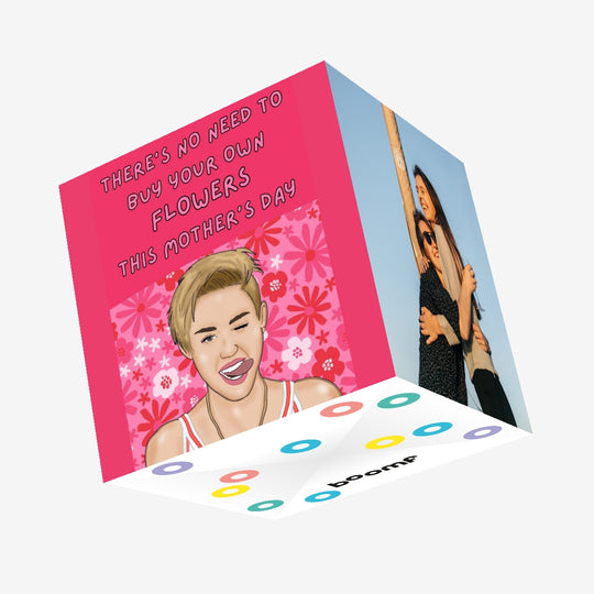 Miley Cyrus Flowers Mother's Day Confetti-exploding Greetings Card