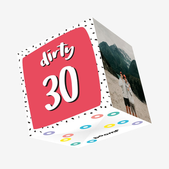 Dirty Thirty Confetti-exploding Greetings Card