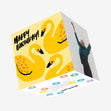Happy Birthday Swan Confetti-exploding Greetings Card