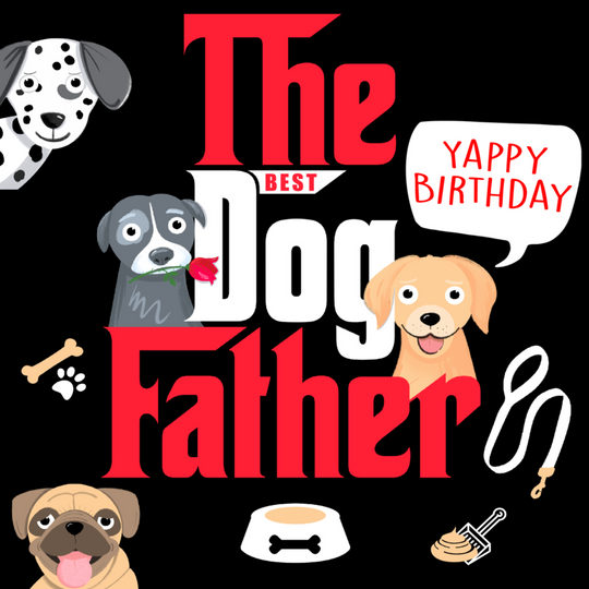 Yappy Birthday Best Dog Father Card