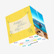 Happy Father's Day Yellow Confetti-exploding Greetings Card
