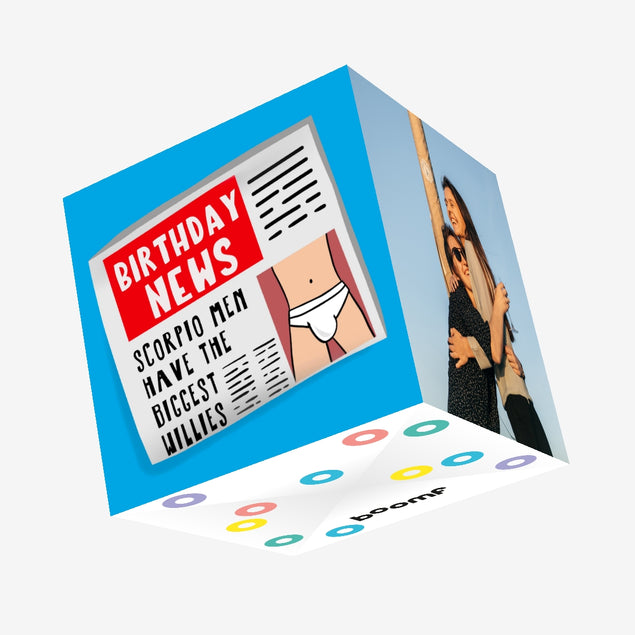 Scorpio Men Have The Biggest Willies Confetti-exploding Greetings Card