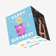 Happy 23rd Birthday Piggybank Confetti-exploding Greetings Card