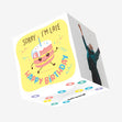 Sorry I Am Late Happy Birthday Cute Cake Confetti-exploding Greetings Card