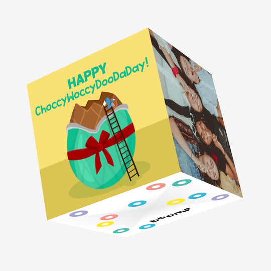 Happy ChoccyWoccyDooDaDay Easter Confetti-exploding Greetings Card