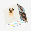 Cute Pug Happy Birthday Confetti-exploding Greetings Card