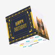 Art Deco Happy Birthday Confetti-exploding Greetings Card