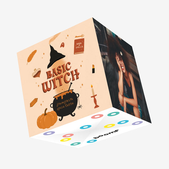 Basic Witch Halloween Confetti-exploding Greetings Card
