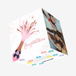 Congratulations Pink Champagne Confetti-exploding Greetings Card