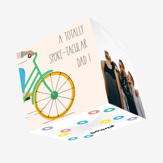 Dad Bike Confetti-exploding Greetings Card