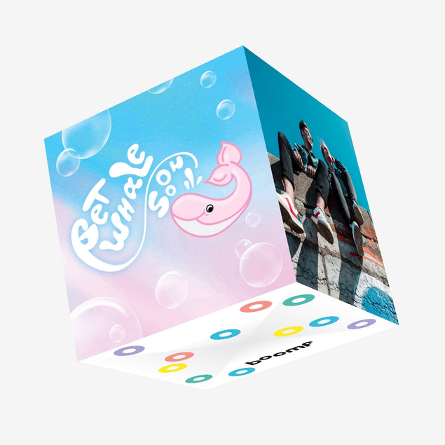 Get Whale Soon Pink Confetti-exploding Greetings Card