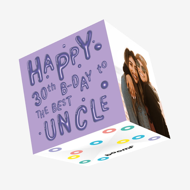 Happy 30th Birthday Best Uncle Confetti-exploding Greetings Card