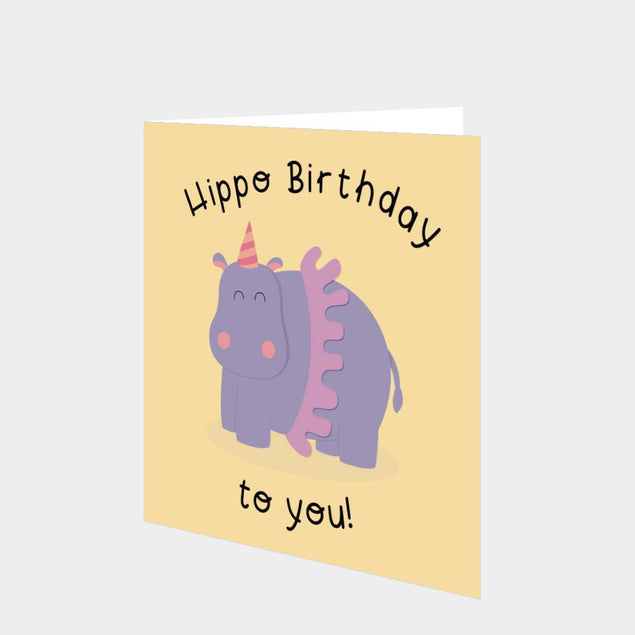 Hippo Birthday Card