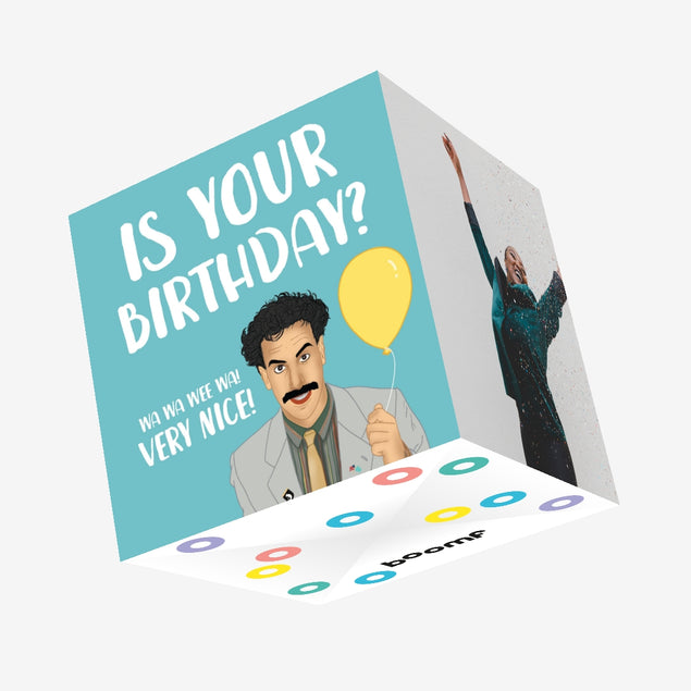 Borat Birthday Confetti-exploding Greetings Card