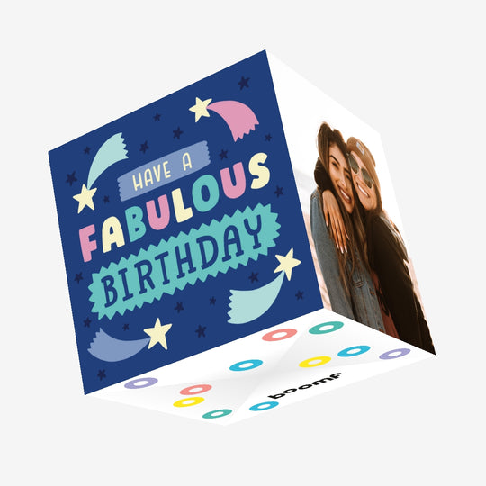 Shooting Stars Have A Fabulous Birthday Confetti-exploding Greetings Card