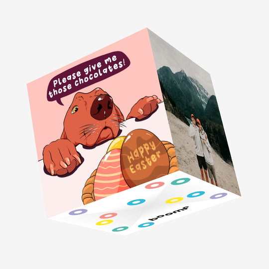 Funny Dog Mum and Dad Easter Confetti-exploding Greetings Card