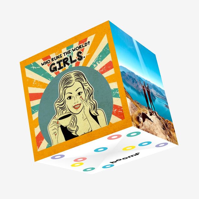 Who Runs The World? International Women?s Day Confetti-exploding Greetings Card